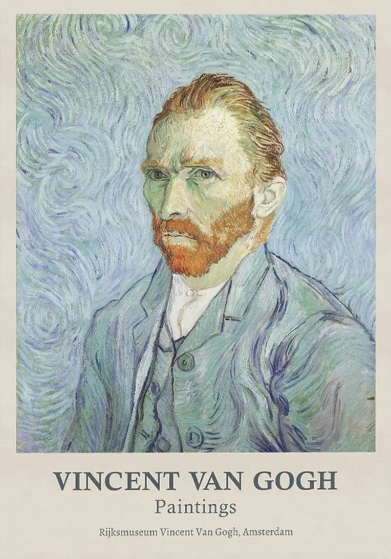 Vincent van Gogh Exhibition Print - Self-Portrait alu-dibond by ashcraft shop