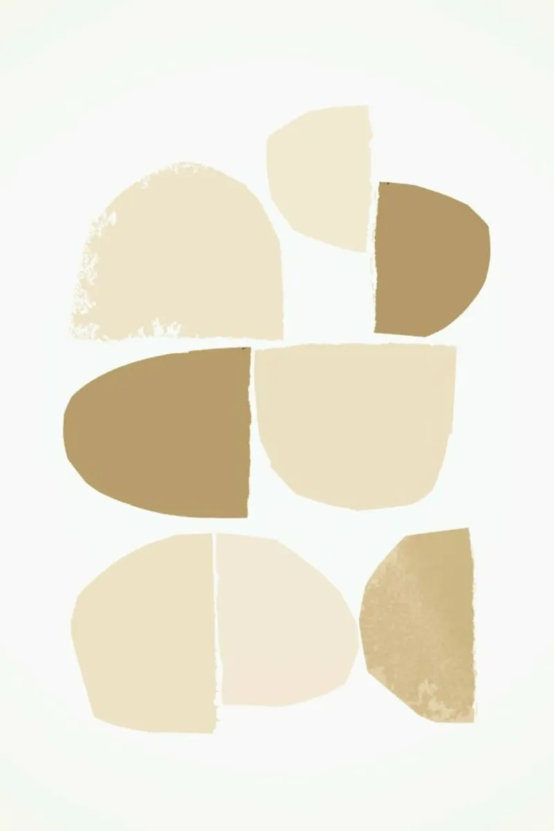 Minimalist Collage Neutral hahnemühle by IRIS LEHNHARDT FINE ART