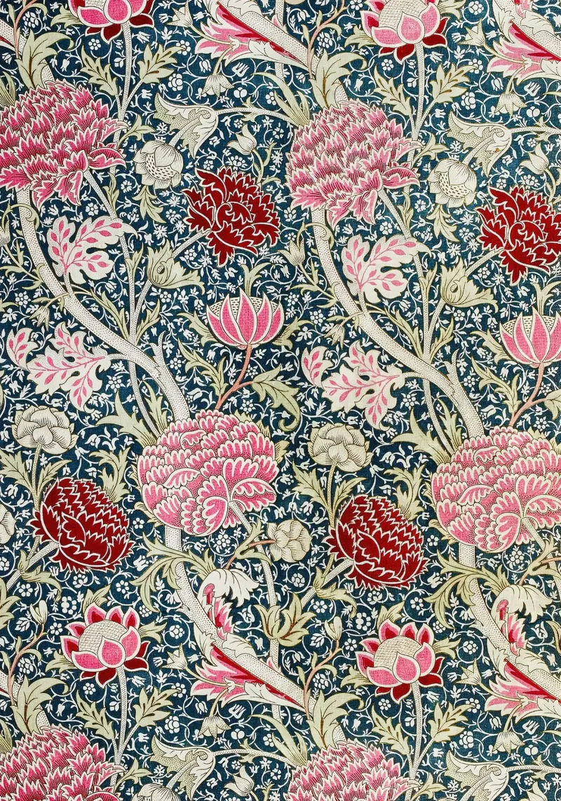 William Morris Cray Fiori Botanici Vintage pellicola backlit da Jam Poster
