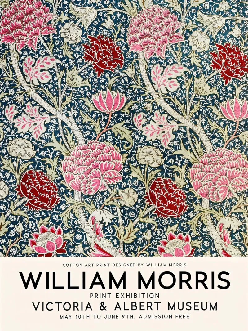 William Morris Cray Fiori Botanici pellicola backlit da Jam Poster