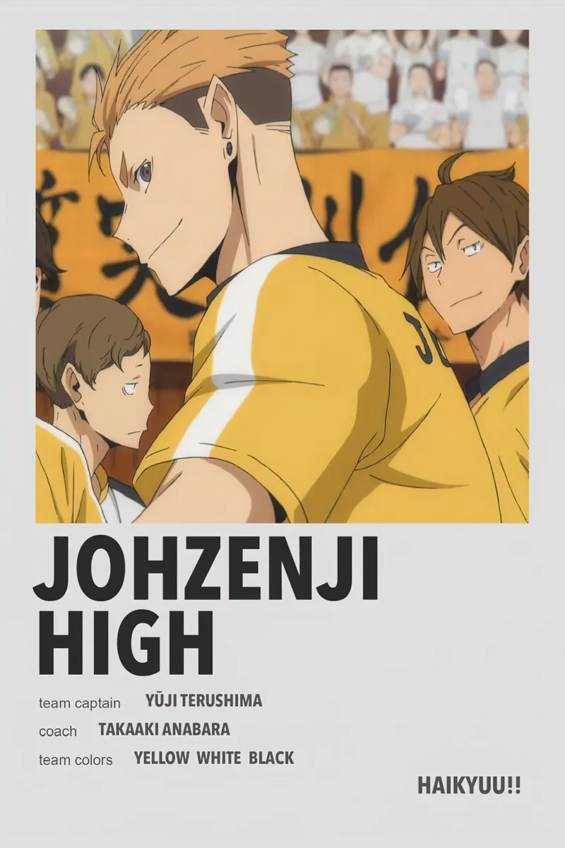 squadre johzenji high poster con telaio in plastica da Green