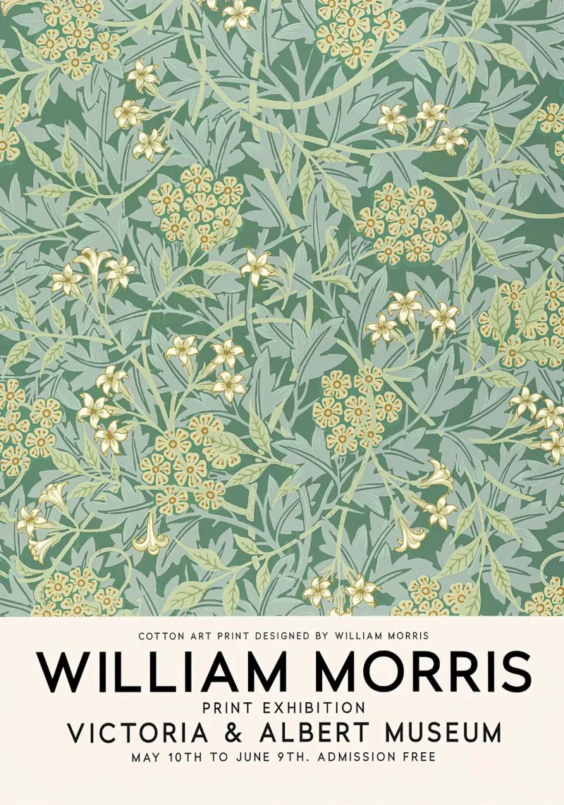 William Morris Gelsomino Modello Botanico pellicola backlit da Jam Poster