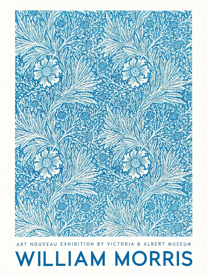 William Morris Calendula 1875 pellicola backlit da Jam Poster