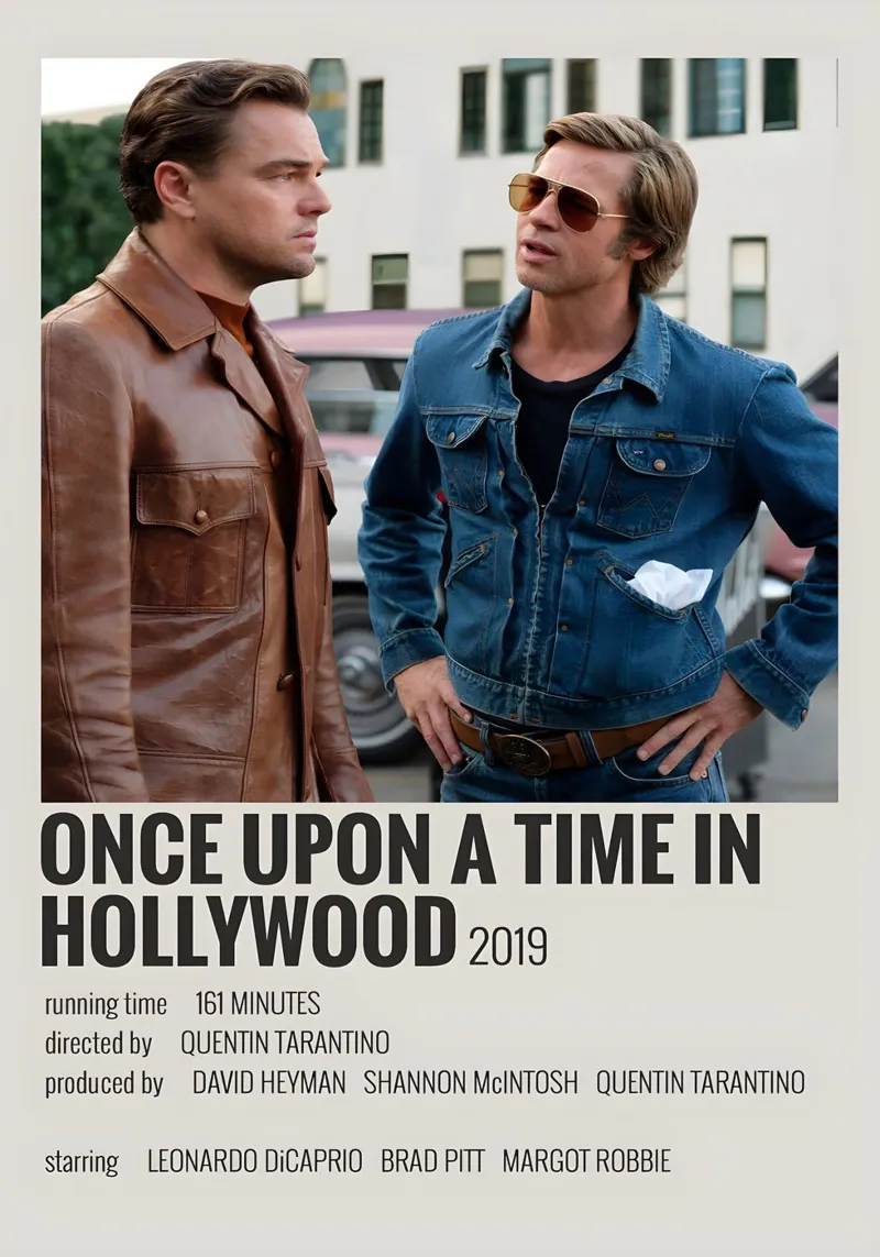 ONCE UPON A TIME IN HOLLYWOOD 2019 pellicola backlit da MVFminimalist
