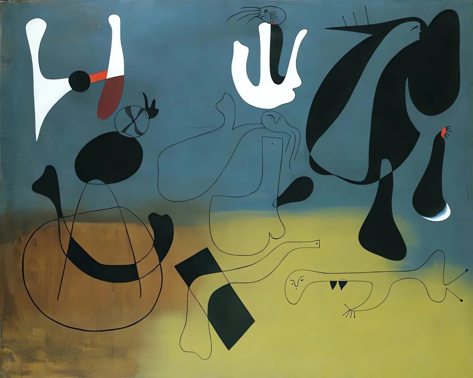 Pittura Miró poster con telaio in legno da Narciso