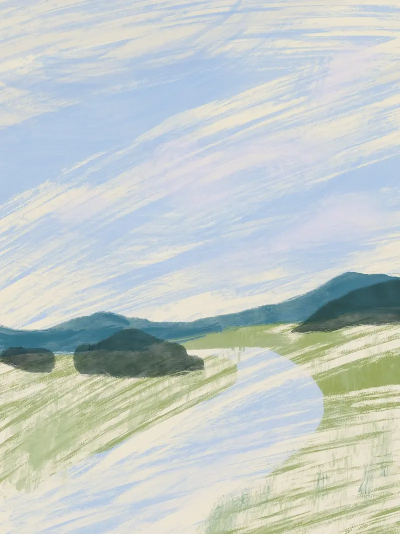 Pastoral nature alu-dibond by Little Dean