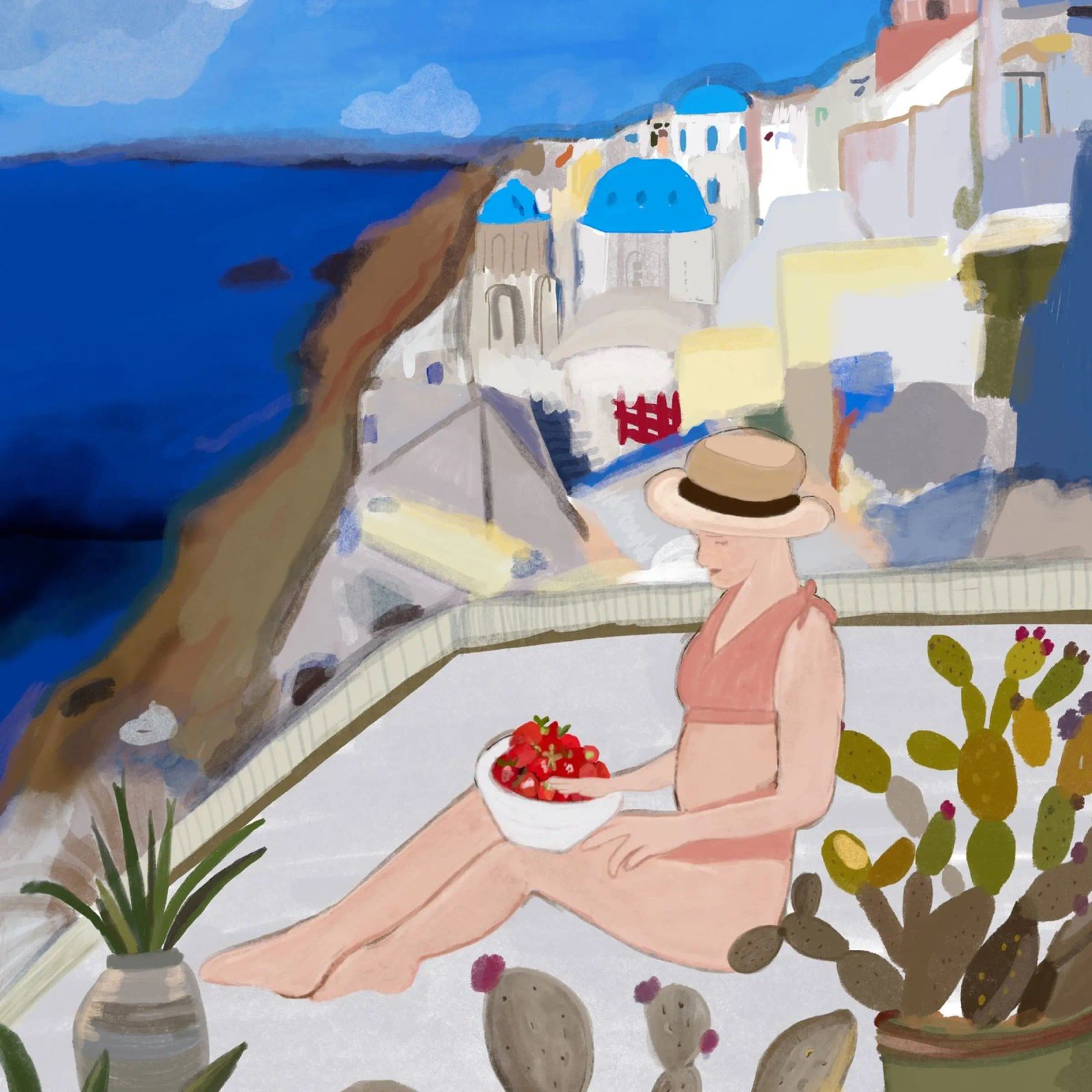 Vacanze a Santorini pellicola backlit da gulsengunel