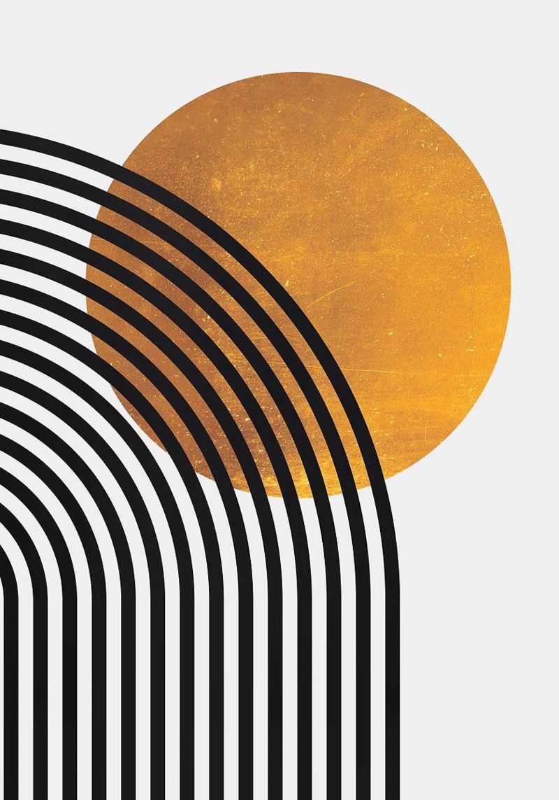 circle line-pattern canvas by Ron Bale