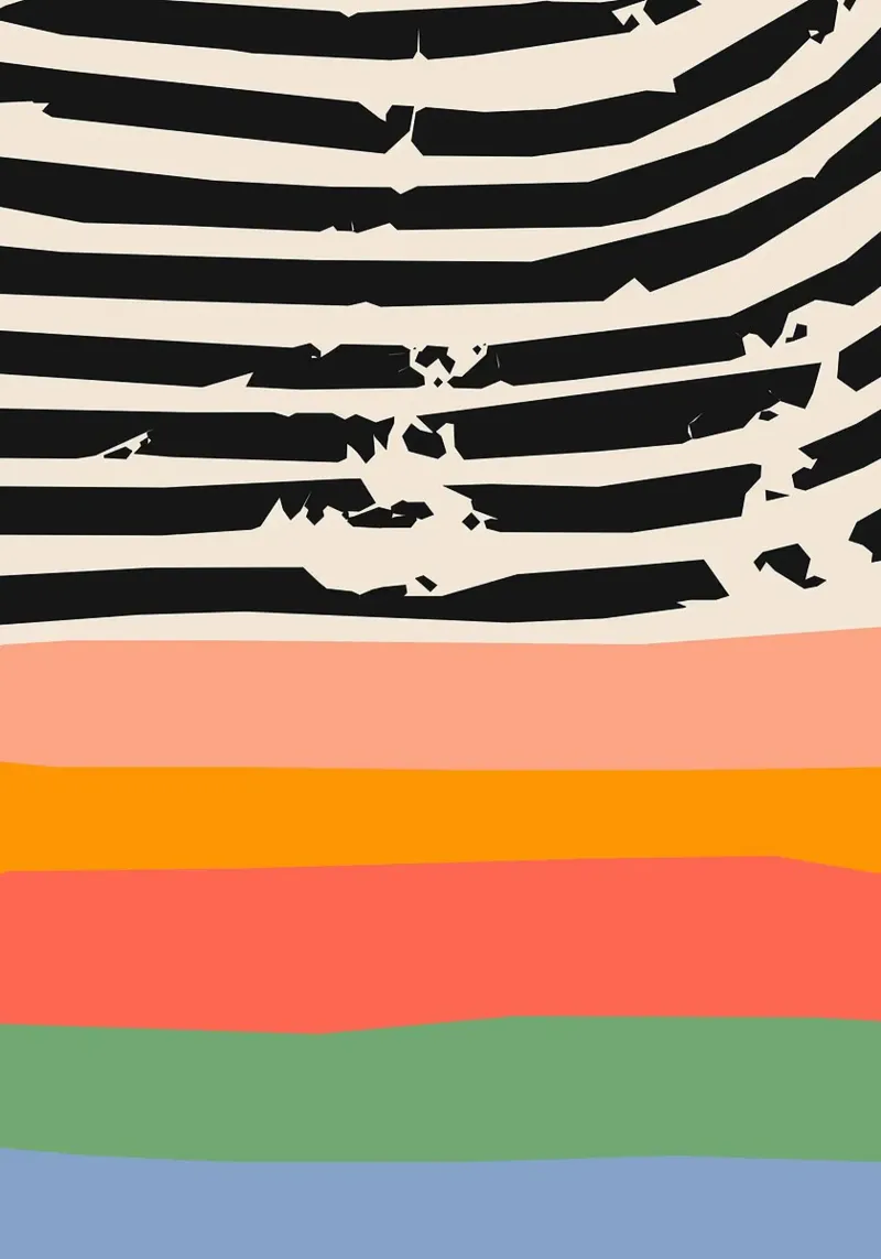 stripes lines pattern canvas by Ron Bale