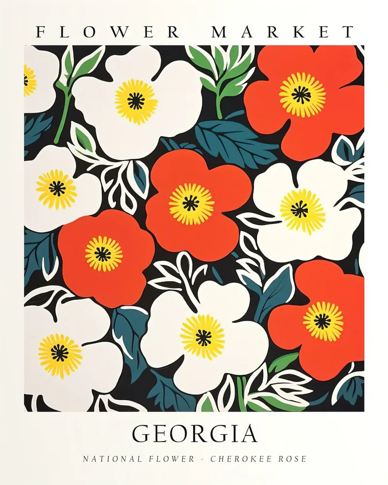 Mercato dei fiori della Georgia carta hahnemühle da harris shop