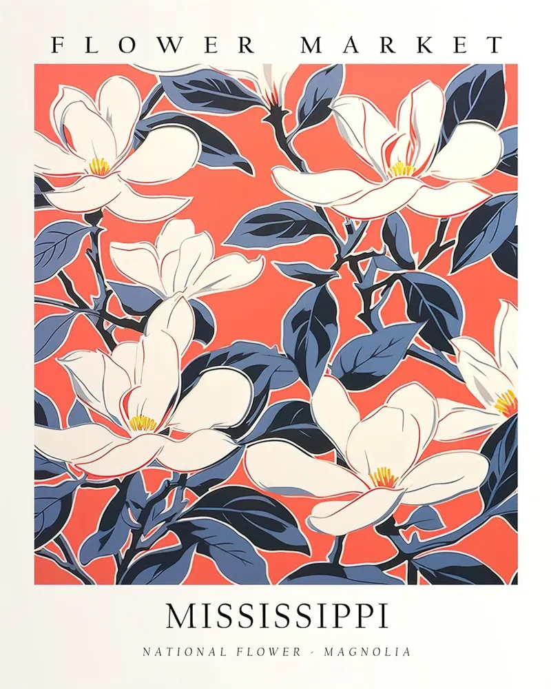 Mercato dei fiori del Mississippi tela con Cornice a cassetta da harris shop
