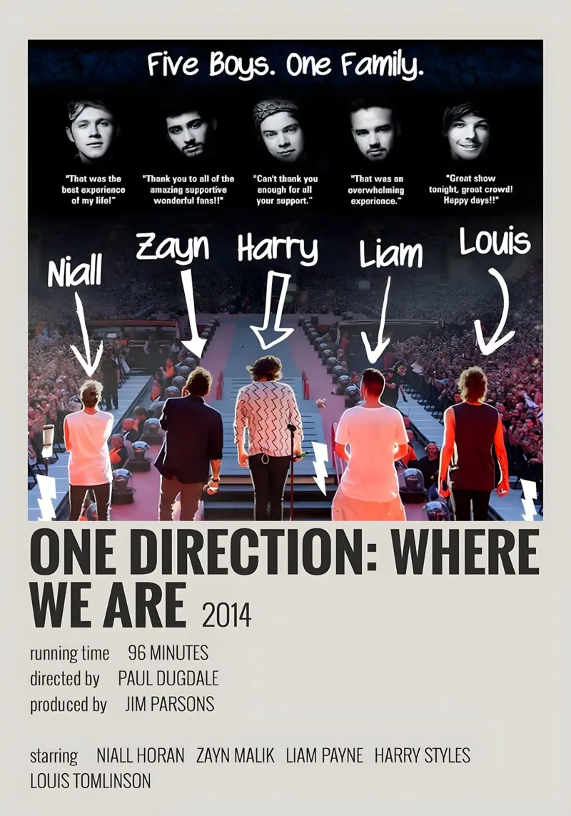 ONE DIRECTION WHERE WE ARE 2014 pellicola backlit da MVFminimalist