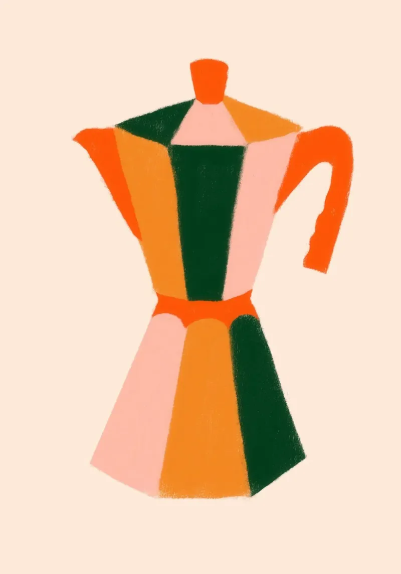 Retro Moka Coffe Pot carta hahnemühle da Attaboy Dsgn