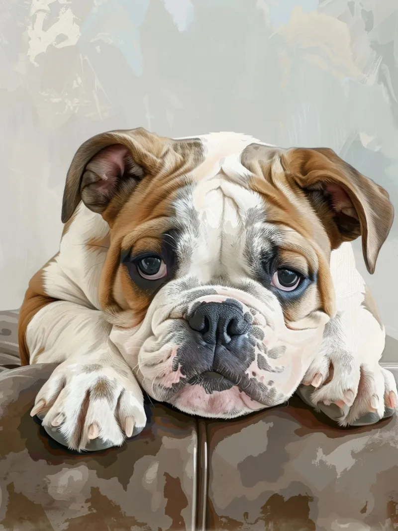 Il Bulldog riposa comodamente pellicola backlit da DesignDoodle