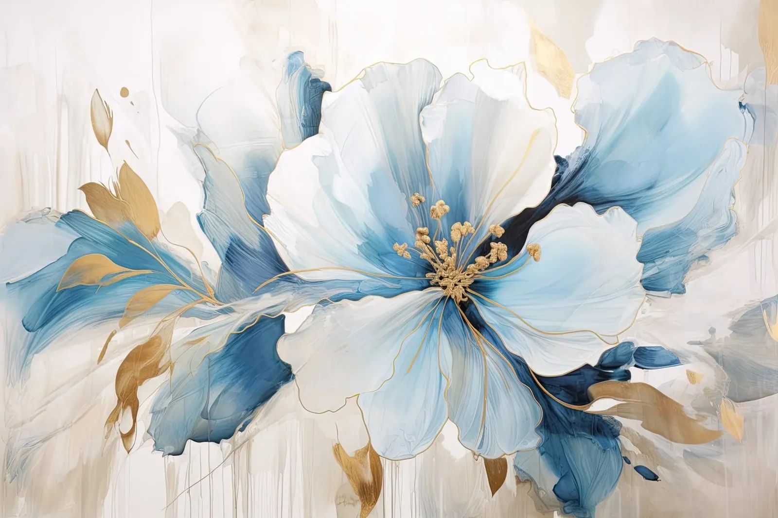Fiore con accenti blu pellicola backlit da Imagine