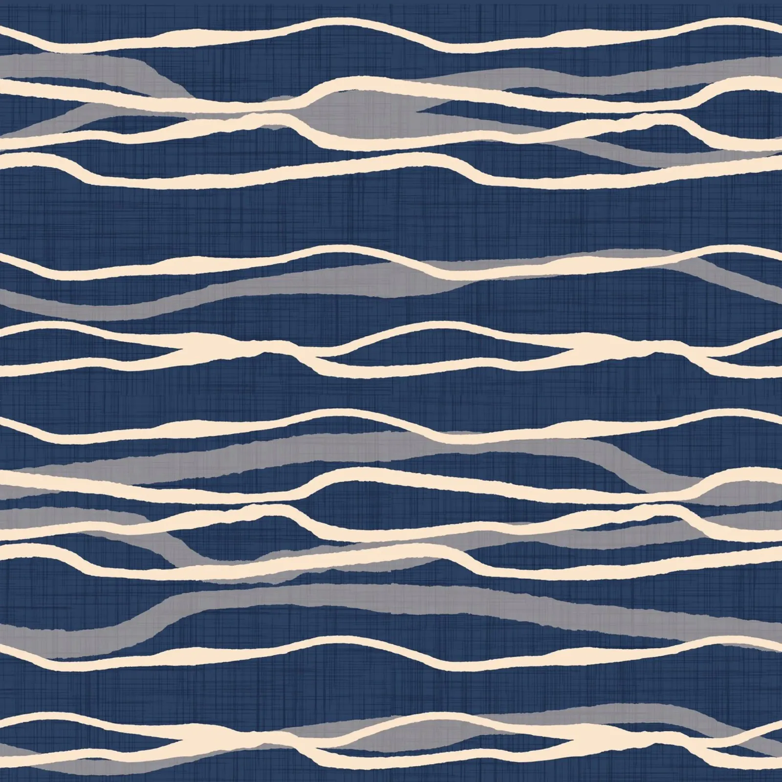Onde oceaniche retrò - Striscia a flusso nautico carta hahnemühle da susanacosta