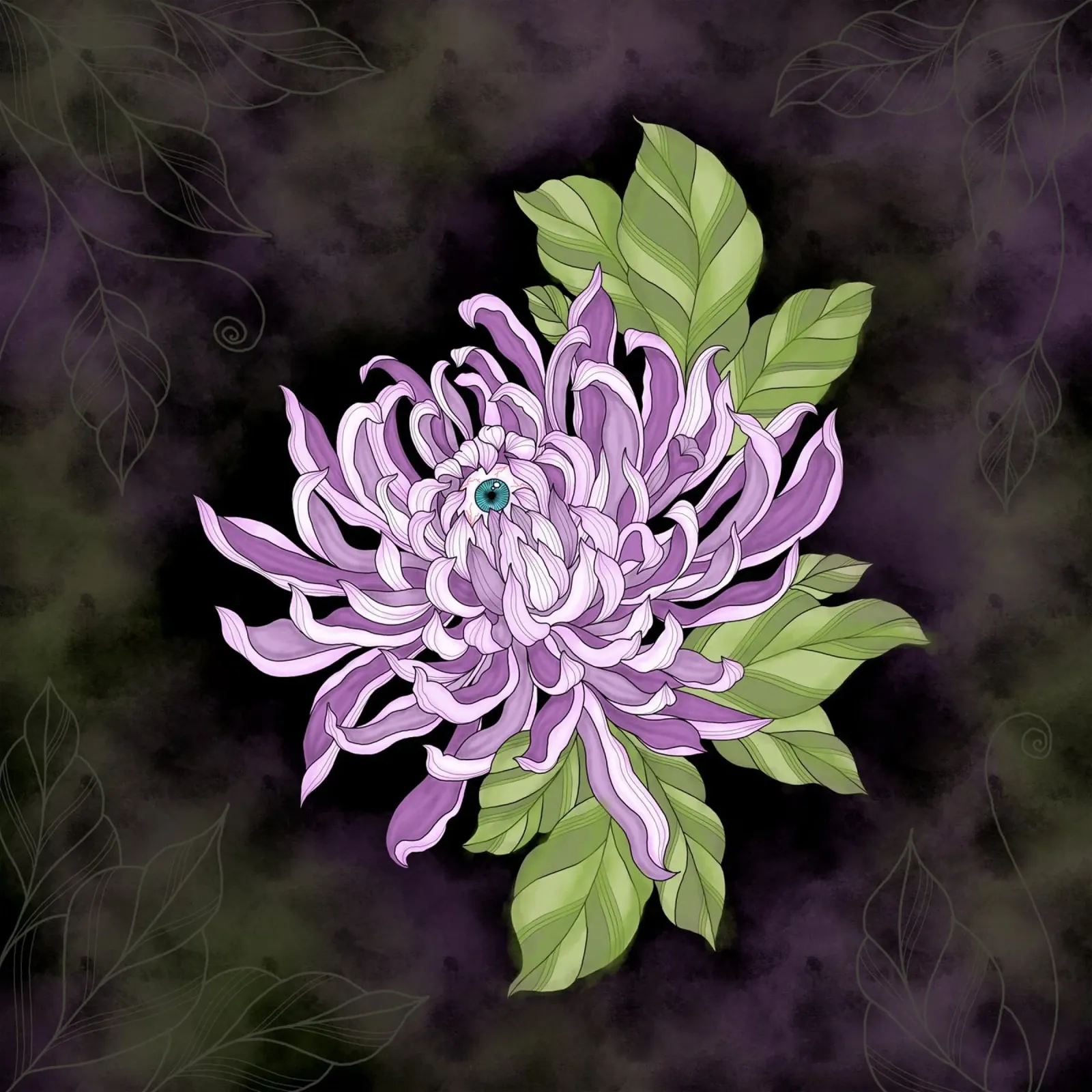 Chrysanthemum pellicola backlit da Vivi Nicolin