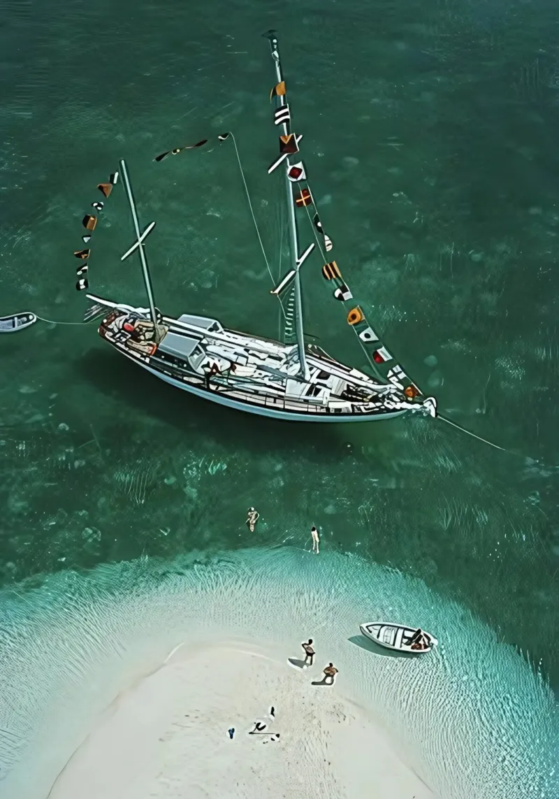 Slim Aarons - Vacanze a Exuma pellicola backlit da kaitlinparkershop