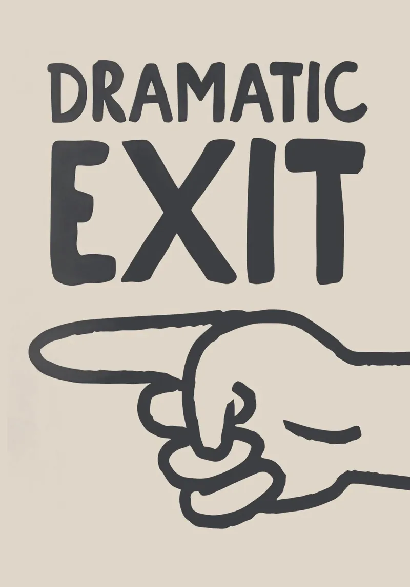 Dramatic Exit (Left) pellicola backlit da Attaboy Dsgn