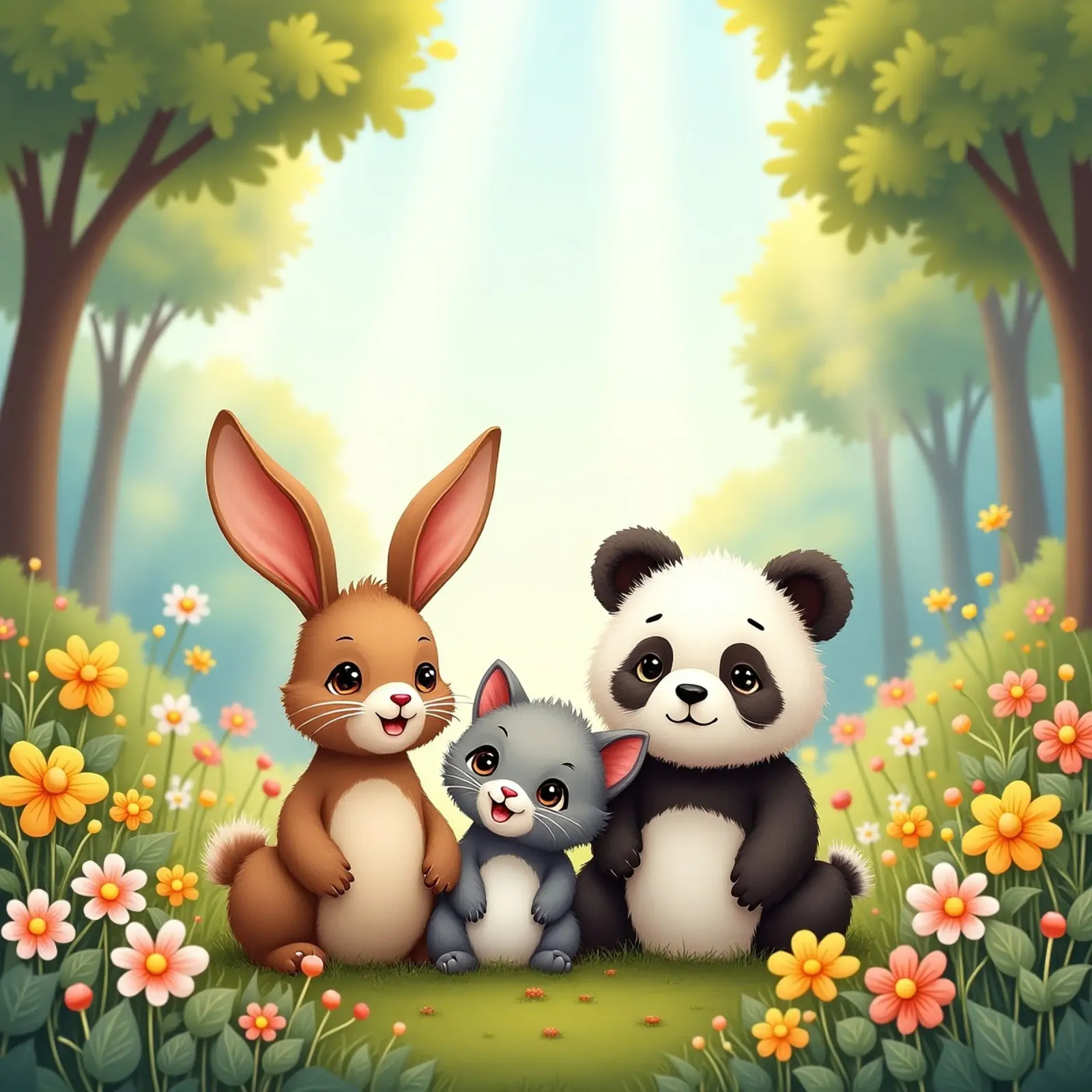 Panda e coniglio pellicola backlit da brockcon Shop