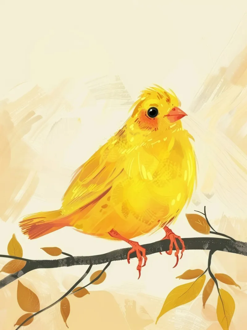 Canarino d'oro in autunno pellicola backlit da DesignDoodle