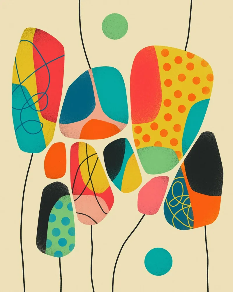 BLOOM 2 poster con telaio in legno da Jazzberry Blue