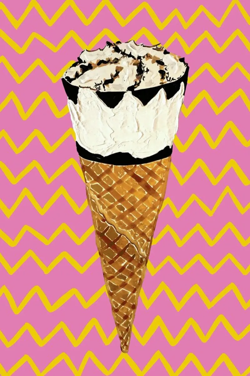 Cornetto Pink Zigzag pellicola backlit da Alice Straker