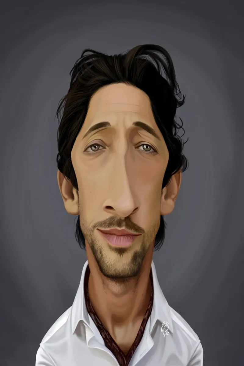 Adrien Brody pellicola backlit da Rob Art | Illustration