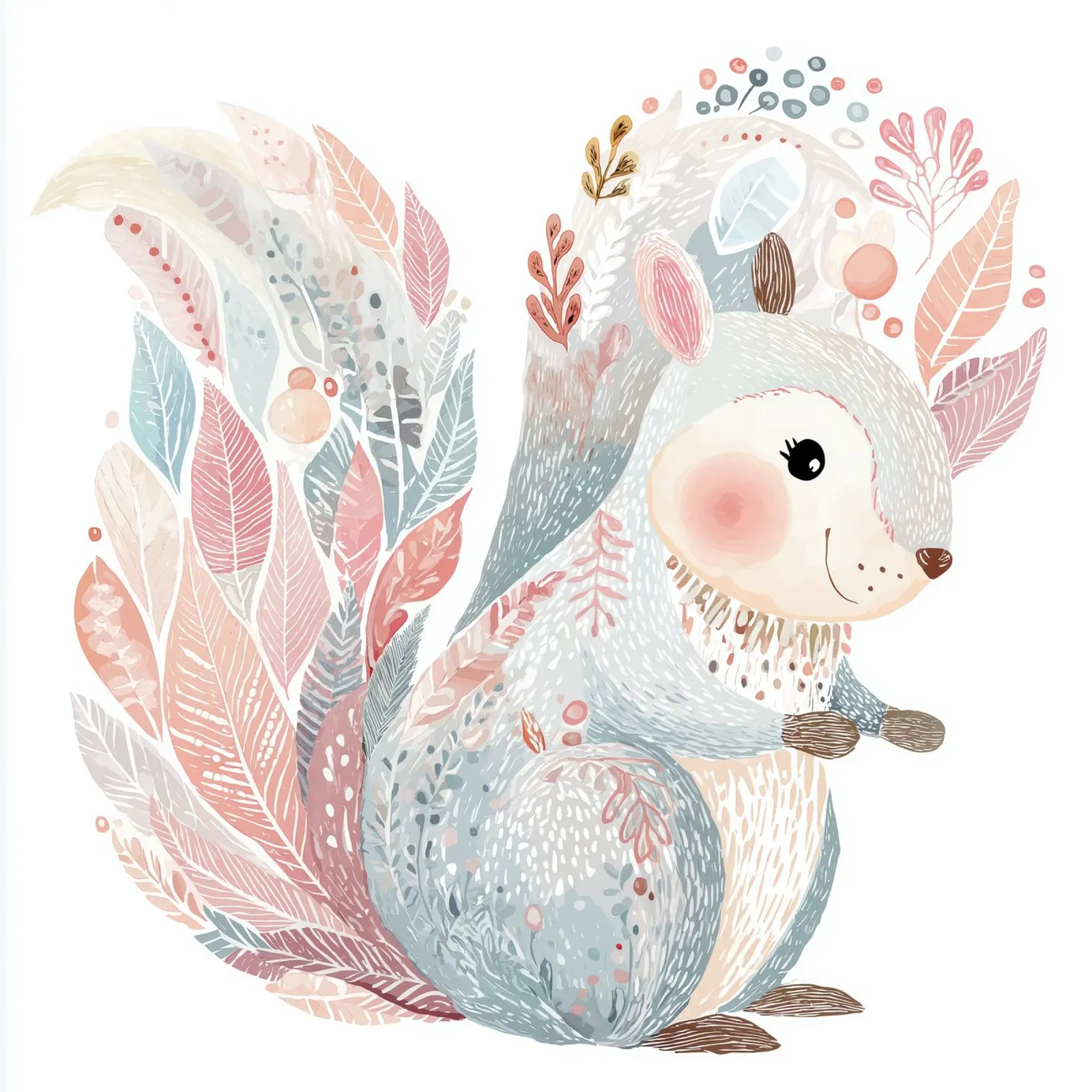 Squirrel for the nursery canvas by Pictura