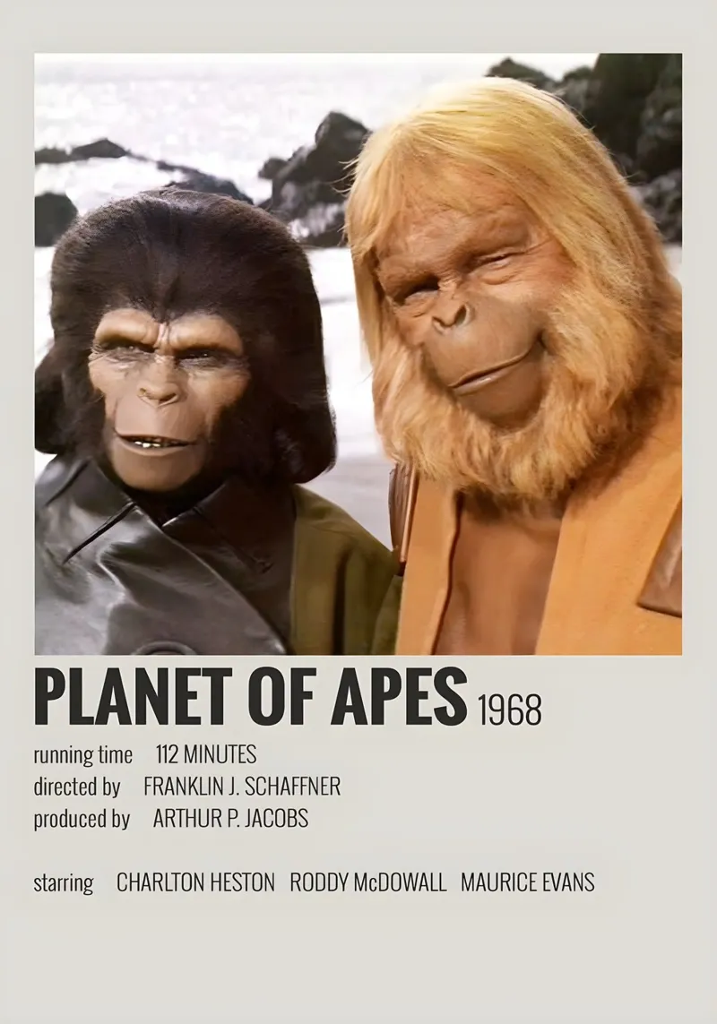PLANET OF APES 1968 pellicola backlit da MVFminimalist