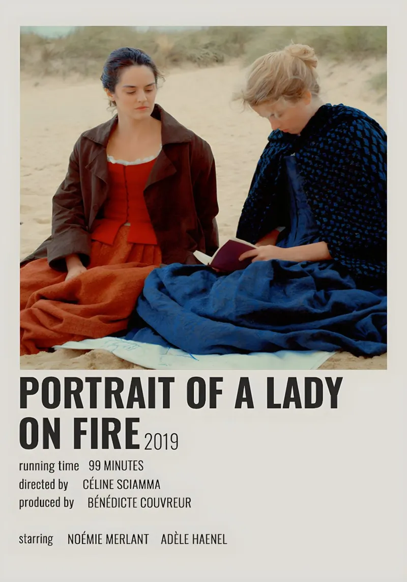 PORTRAIT OF A LADY ON FIRE 2019 pellicola backlit da MVFminimalist
