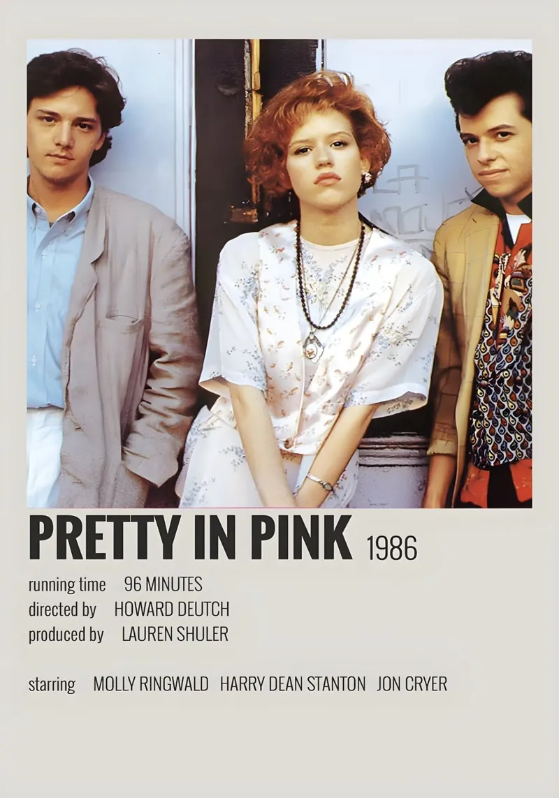 PRETTY IN PINK 1986 poster by MVFminimalist