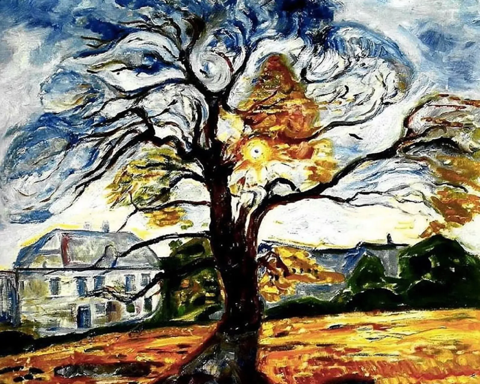 Edvard Munch - Grande albero astratto pellicola backlit da Rachel Gallery