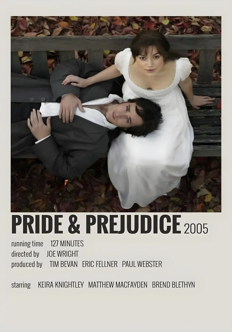 PRIDE & PREJUDICE 2005 pellicola backlit da MVFminimalist