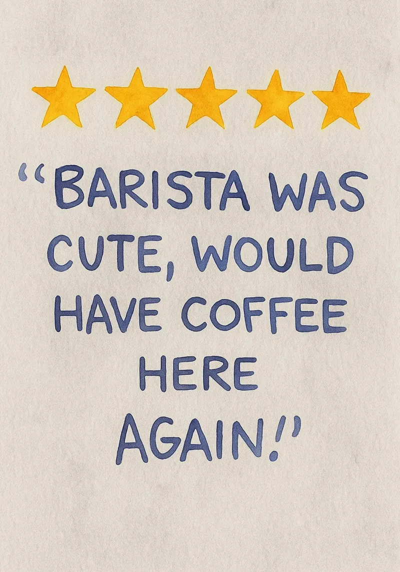 Barista nett würde Kaffee hier wieder haben Poster mit Kunststoffrahmen von onelove