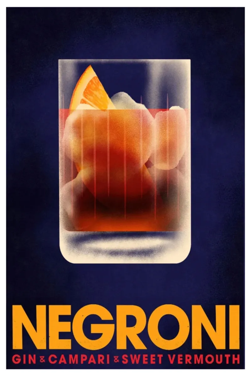 Negroni Gin, Campari e Vermouth dolce carta hahnemühle da noahmiss