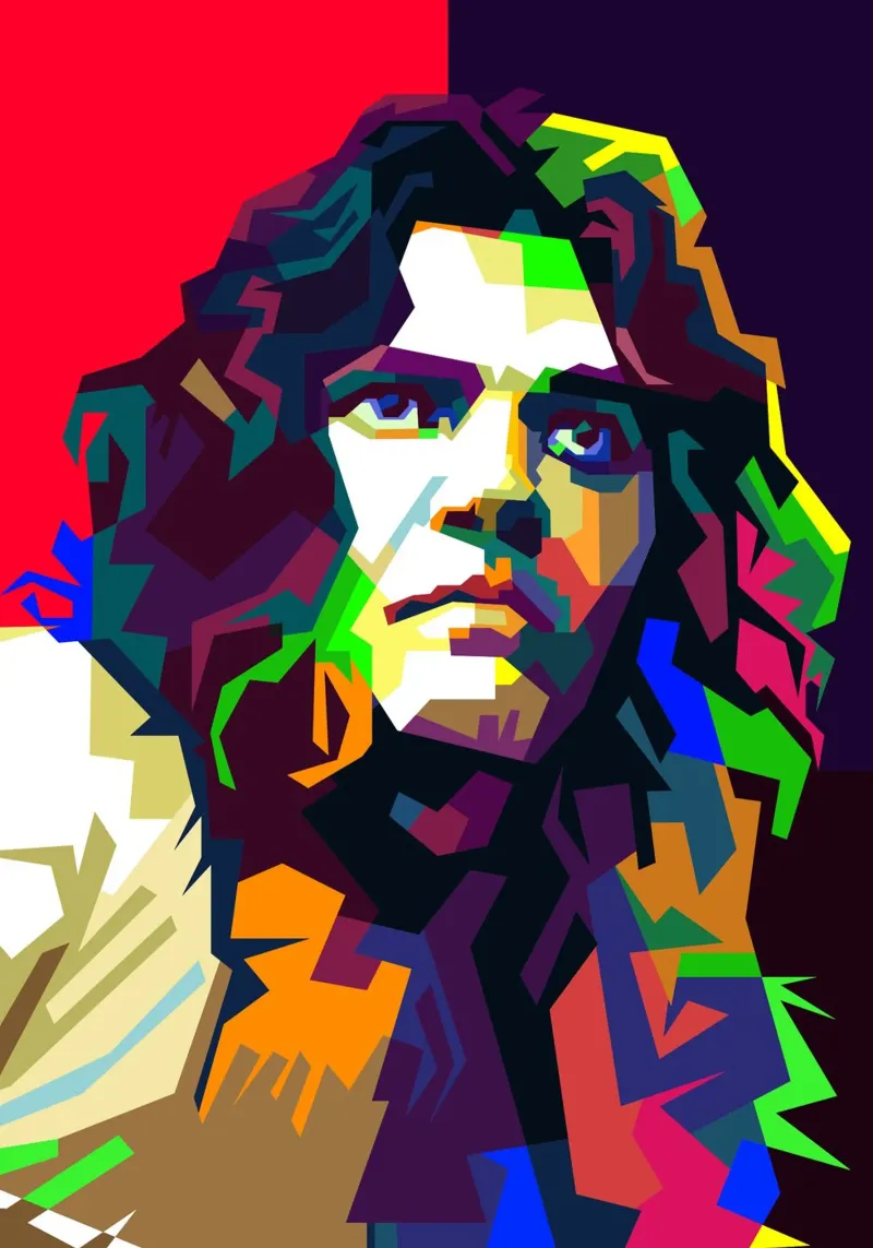 Tommy Bolin Rockgitarrist Musiker WPAP Illustration Hahnemühle von Artkreator