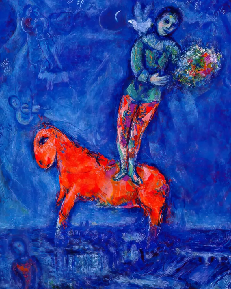 Marzo Chagall Bambino con colomba pellicola backlit da MC Exhebition