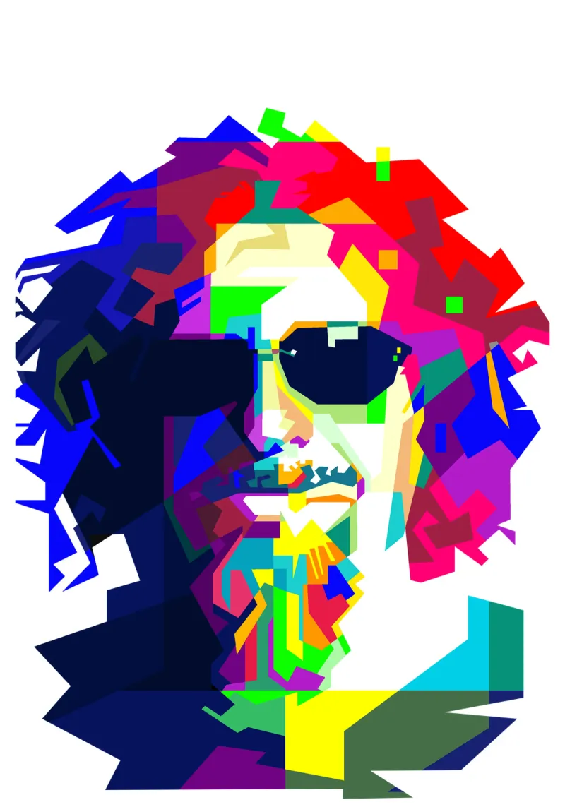 Sammy Hagar Red Rocker Illustrazione WPAP carta hahnemühle da Artkreator