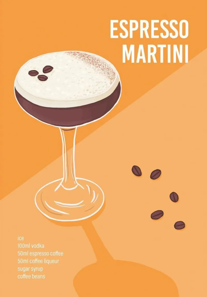Espresso Martini Coffee Beans tela con Cornice a cassetta da noahmiss