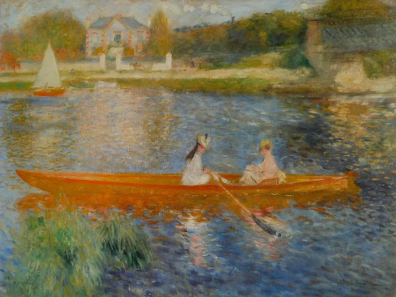 In barca sulla Senna - Pierre Auguste Renoir pellicola backlit da masonday