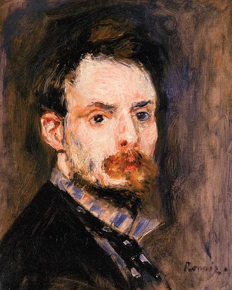 Pierre Auguste Renoir Autoritratto poster con telaio in legno da masonday