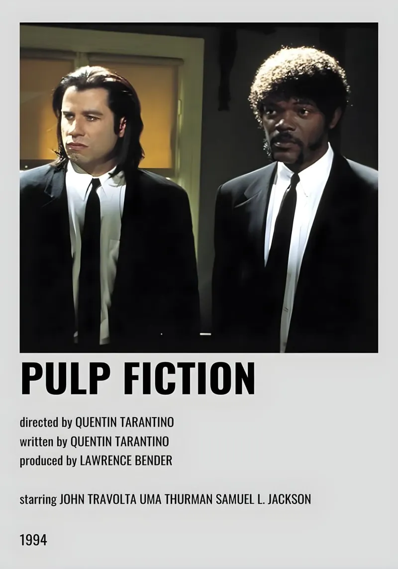 PULP FICTION pellicola backlit da MVFminimalist