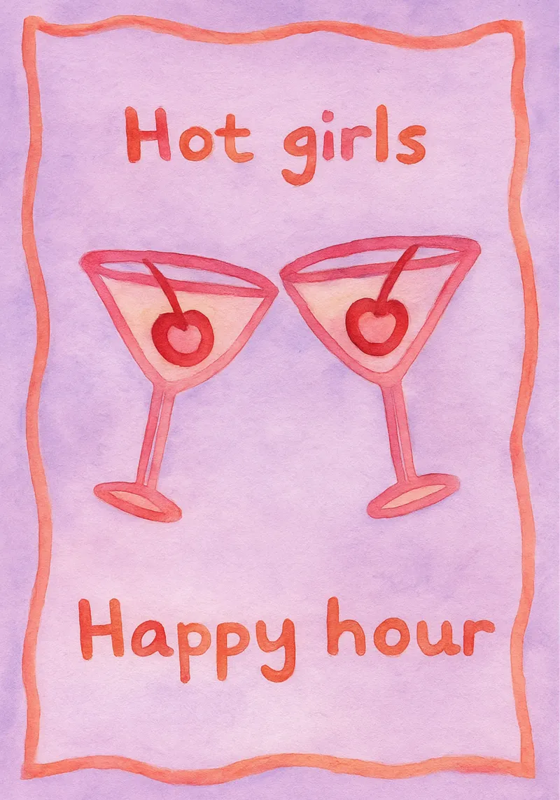 happy hour per ragazze sexy poster da onelove