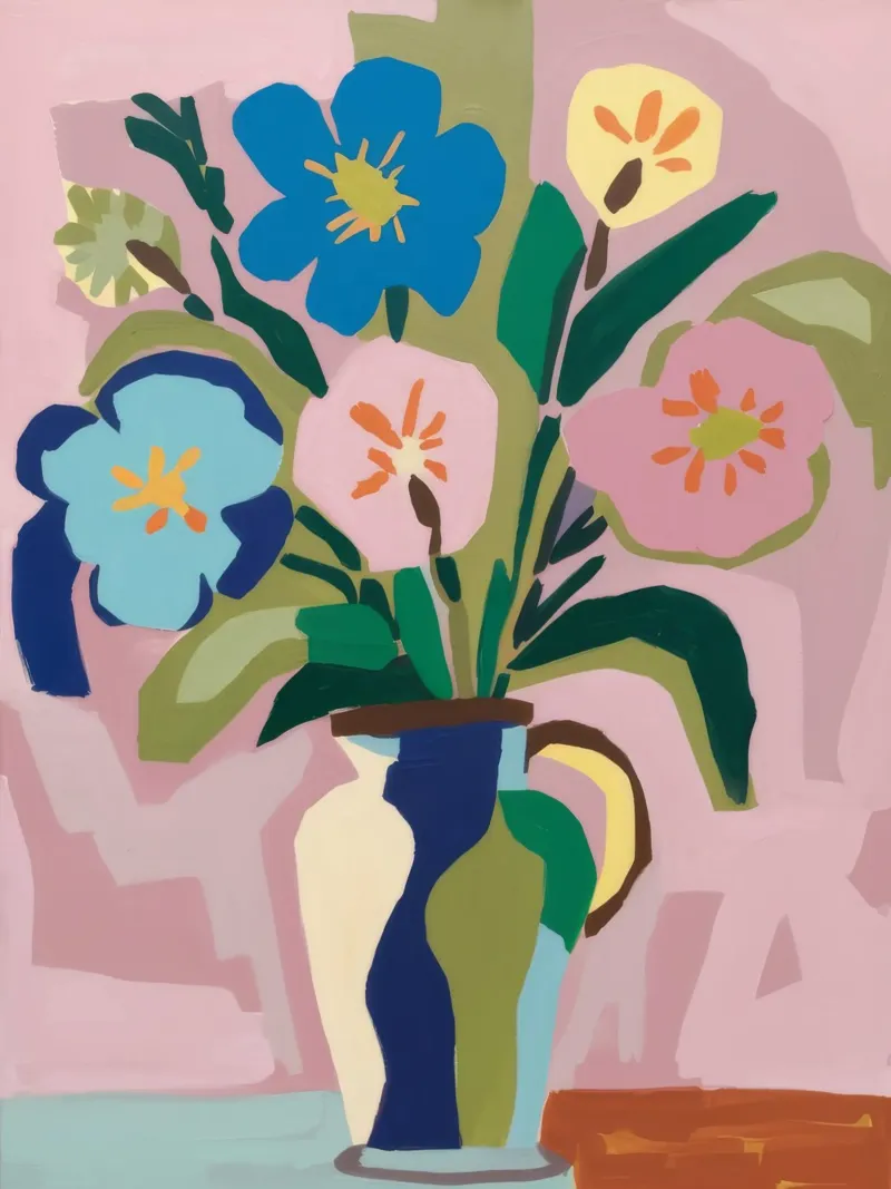 Vase Pastel Medley film rétro-éclairé de Tiga Bersama