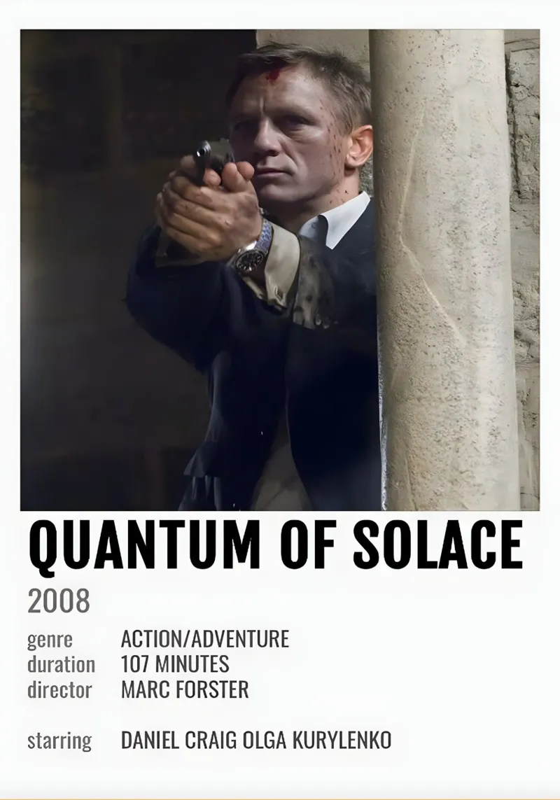 QUANTUM OF SOLACE 2008 carta hahnemühle da MVFminimalist