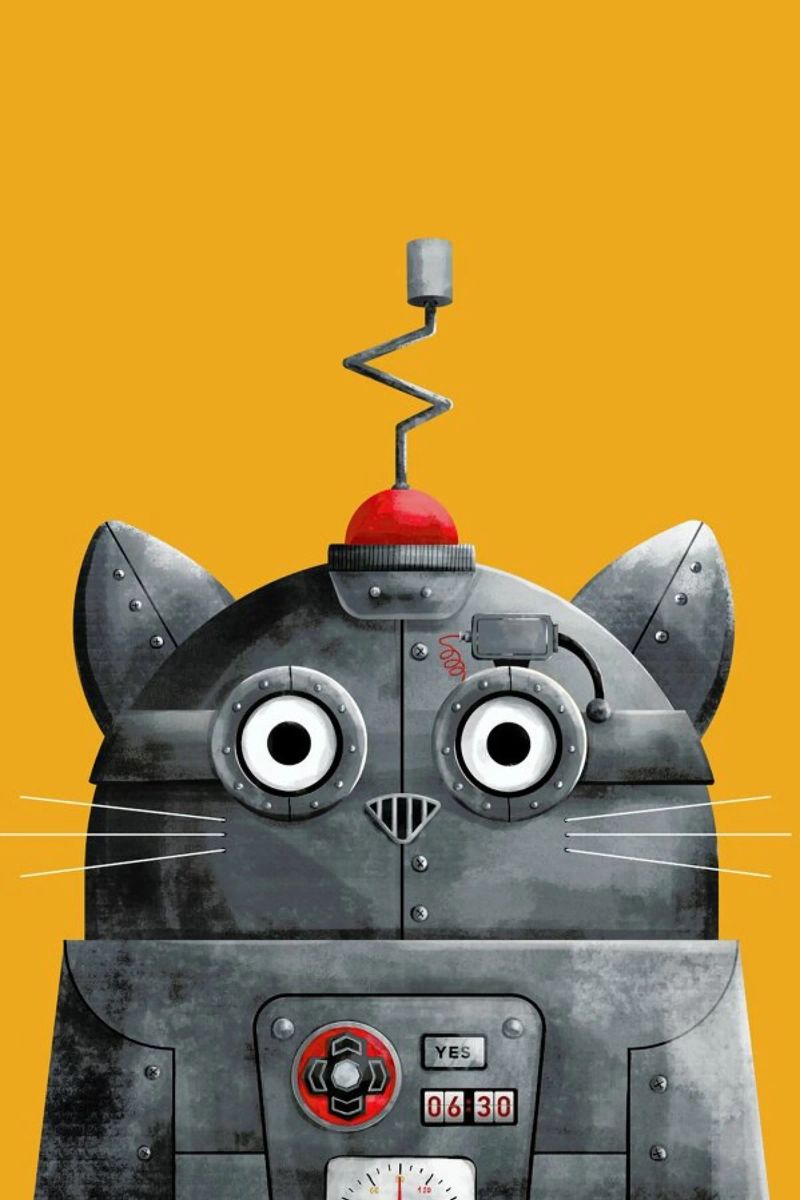 Cat Robot pellicola backlit da Doozal