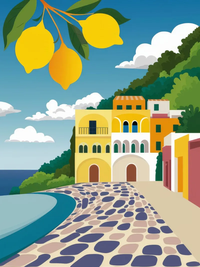 Lemon Tree Pathway canvas by FadeAura