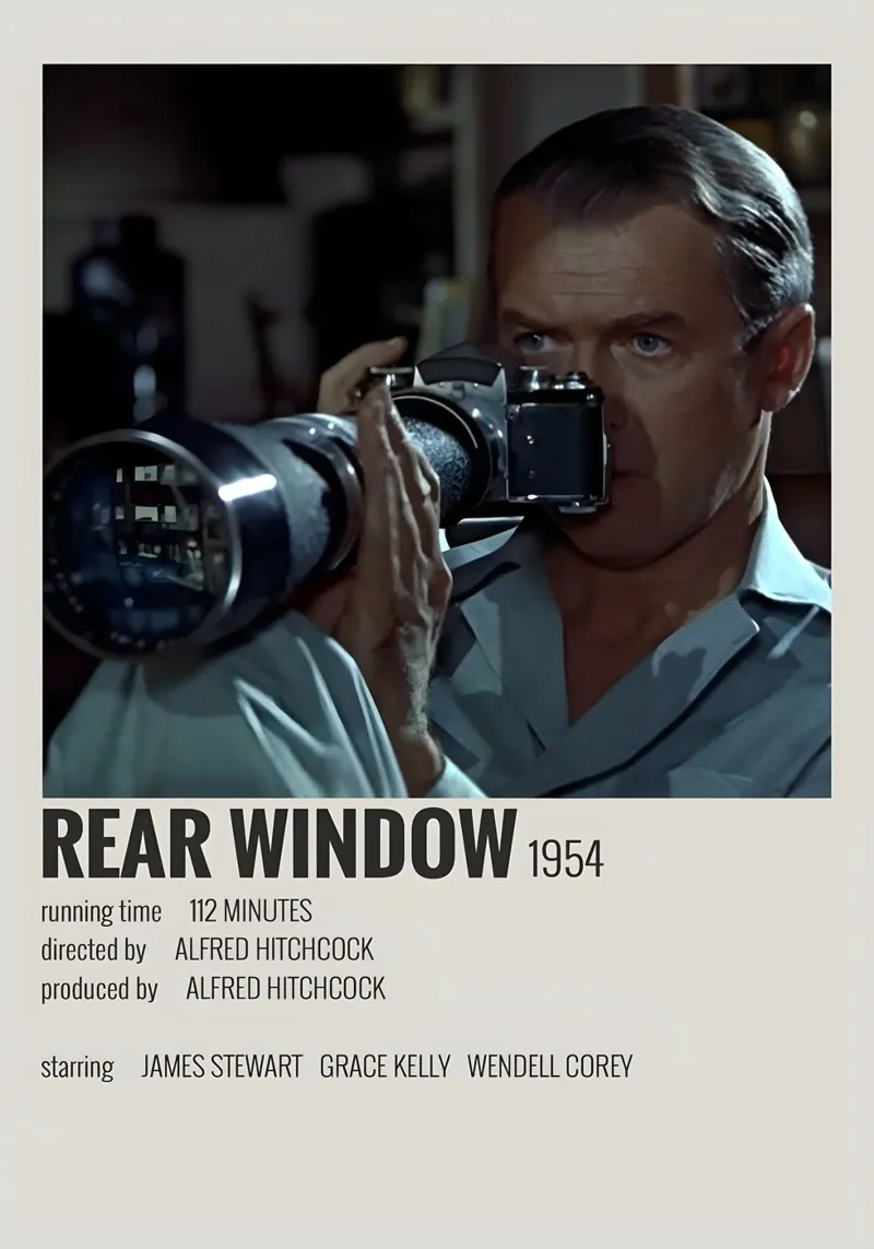 REAR WINDOW 1954 carta hahnemühle da MVFminimalist