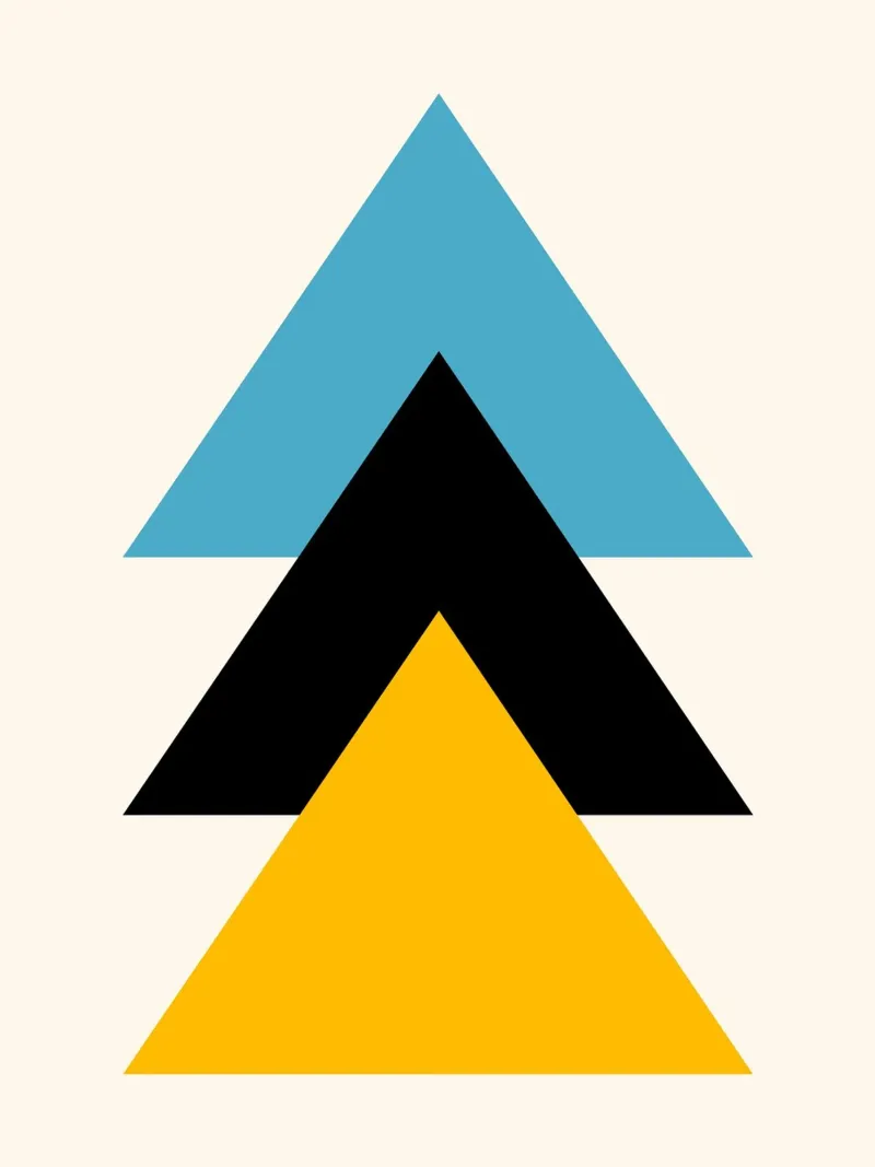Triangoli Bauhaus - Arte da parete geometrica poster da Casa Calm